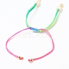 Adjustable Nylon Thread Braided Bead Bracelet Making AJEW-JB00791-01-3