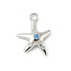 Brass Micro Pave Cubic Zirconia Charms KK-M326-20B-P-1