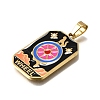 Tarot 304 Stainless Steel Enamel Pendants STAS-M119-09I-G-3
