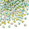 200Pcs Flower Opaque Resin Cabochons CRES-TA0001-73-3