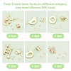 6 Style Zinc Alloy Twist Bag Lock Purse Catch Clasps FIND-PH0007-30-6