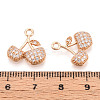 Brass Micro Pave Cubic Zirconia Pendants KK-T074-73KCG-3
