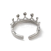 304 Stainless Steel Rhinestone Cuff Rings LS-RJEW-M171-30P-3