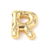 Brass Micro Pave Clear Cubic Zirconia Pendant KK-Z046-01G-R-1