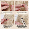 500Pcs 5 Colors Silicone Hair Coil Cuffs OHAR-SP0001-13-3