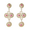 Vortex Spiral 304 Stainless Steel Dangle Stud Earrings EJEW-Q028-01B-G-2