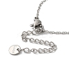 Stainless Steel Royal Blue Enamel Evil Eye & Star Ring Bracelets for Women BJEW-G719-05P-3