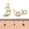 Brass Micro Pave Cubic Zirconia Charms KK-E068-VB230-B-3