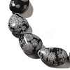 Natural Snowflake Obsidian Beads Strands X-G-I377-A28-4
