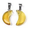 Transparent Spray Painted Glass Pendants GLAA-N035-021-F05-2