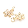 Brass Micro Pave Cubic Zirconia Pendants KK-B133-05G-01-2