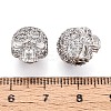 Brass Micro Pave Cubic Zirconia Beads ZIRC-S053-YS040-3-3