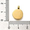 Ion Plating(IP) 304 Stainless Steel Pave Shell Pendants STAS-K263-61G-3
