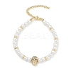 Rack Plating Brass Micro Pave Cubic Zirconia Charm Bracelets BJEW-P341-11G-02-1