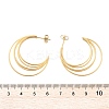 Multilayer C-Shaped 304 Stainless Steel Stud Earrings LS-EJEW-Z098-28G-5