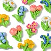 12Pcs 6 Styles Opaque Resin Decoden Cabochons RESI-FS0001-68-2
