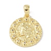 Brass Micro Pave Clear Cubic Zirconia Pendants KK-P273-15A-G-1