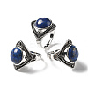 Natural Lapis Lazuli Adjustable Rings G-P560-03AS-14-4