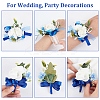 Silk Cloth Wrist Corsage & Flower Boutonniere Brooch AJEW-CP0009-43-5