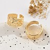 Brass Cuff Rings for Women RJEW-B119-06G-2