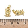 Brass Micro Pave Cubic Zirconia Pendants KK-F924-04G-3