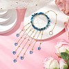 Wire Wrapped Natural Apatite Chips Ring Hanging Ornaments HJEW-JM02371-05-2