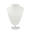 MDF Covered with PU Leather Bust Shaped Necklace Display Stands ODIS-S015-02B-1