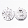 Brass Micro Pave Clear Cubic Zirconia Pendants KK-N232-163-NF-2