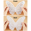 Butterfly Polyester Embroidery Ornament Accessories PATC-WH0008-23-7