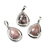 Natural Rhodonite Pendants G-B033-04P-16-1