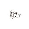 Non-Tarnish Stainless Steel Heart with Hamsa Hand Finger Ring CHAK-PW0001-001B-02-1