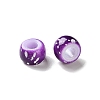 Spray Painted ABS Plastic European Beads KY-G033-01A-07-2