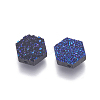 Imitation Druzy Gemstone Resin Beads RESI-L026-B02-1