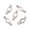 Anti-Tarnish Rhodium Plated 925 Sterling Silver Key Clasps STER-F037-140P-1