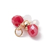 10Pcs 10 Colors Glass Beaded Pendants PALLOY-JF02583-4