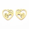 Ion Plating(IP) 201 Stainless Steel Pendants STAS-N098-118LG-1