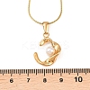 304 Stainless Steel with Acrylic Imitation Pearl Pendant Necklaces NJEW-H088-05B-G-5