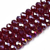 Electroplate Glass Beads Strands EGLA-A034-T10mm-B29-4