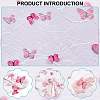 Butterfly Pattern Polyester with PET Embroidery Lace Fabric DIY-WH0419-45-4