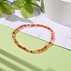 Mini Natural Carnelian Beaded Stretch Bracelets BJEW-JB07669-06-2