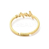 Ion Plating(IP) 304 Stainless Steel Word Hope Adjustable Ring RJEW-L107-027G-3