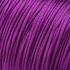 Round Nylon Satin Rattail Cord NWIR-WH0009-15A-17-3