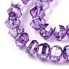 Transparent Electroplate Glass Beads Strands X-EGLA-N006-078D-2