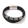 Braided Microfiber Leather Multi-strand Bracelets BJEW-B096-02B-1