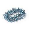 Transparent Electroplate Glass Beads Strands EGLA-F152A-FR02-2