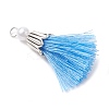 5Pcs 5 Colors Handmade Polycotton(Polyester Cotton) Tassel Pendants PALLOY-JF04471-4