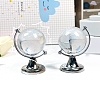 Featuring Brass and Glass Rotating Globe with Acid Etched Map PW-WGAE513-01-3