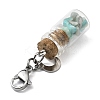 Natural Amazonite Chip inside Glass Wishing Bottle Pendant Decoration HJEW-JM03130-02-4