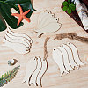 Animal Theme Unfinished Blank Wooden Pendants Set for Painting Arts WOOD-WH0124-26C-4