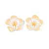 Plumeria Flower Opaque Resin Cabochons CRES-T025-30B-02-1